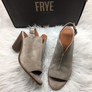 Frye Grey Open Toe Bootie 11M